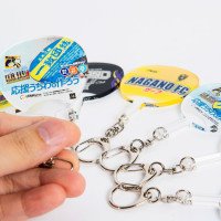 うちわ型アクリルキーホルダー